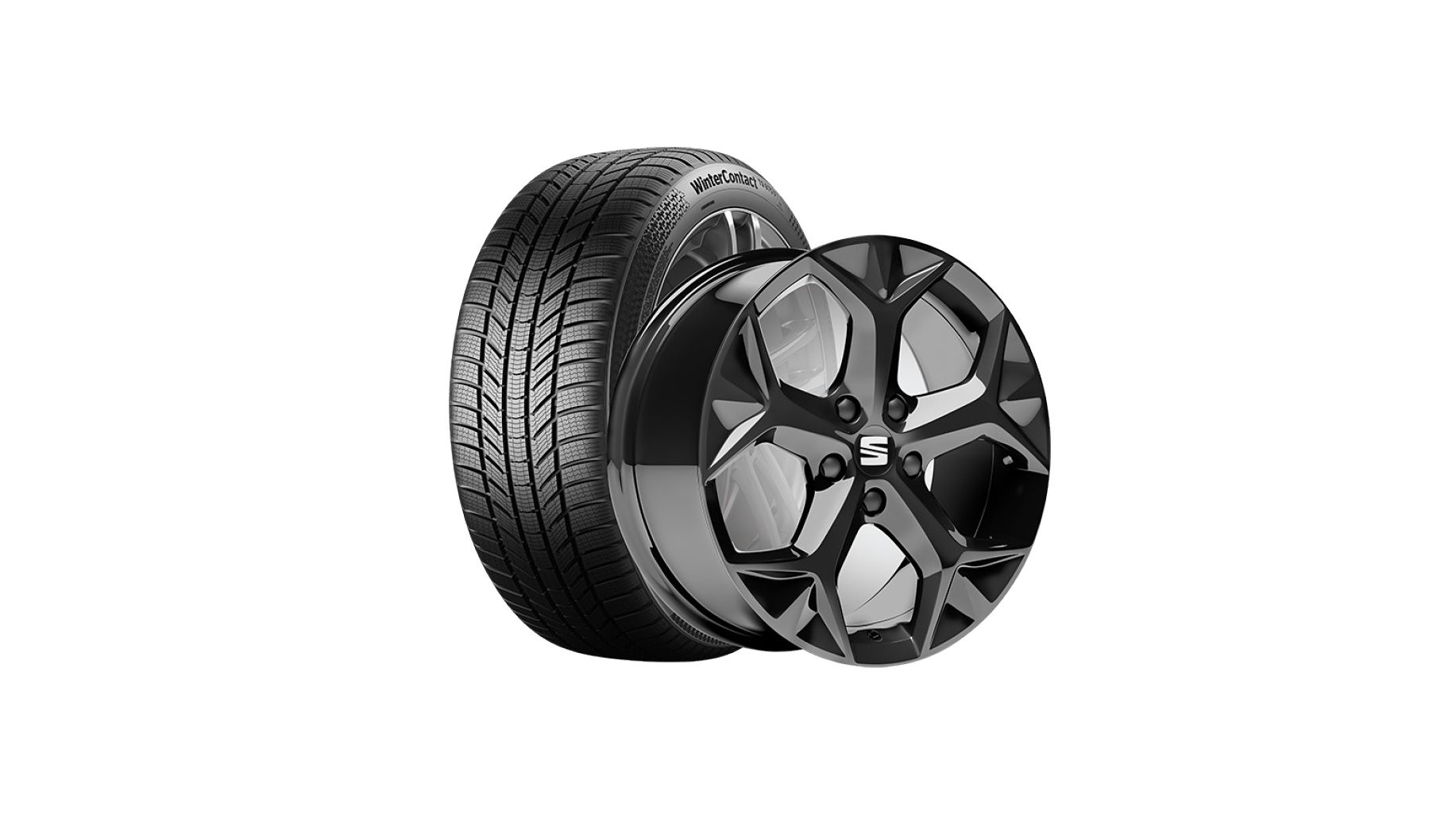 SEAT Winterkompletträder Flake 17 Zoll Schwarz.
