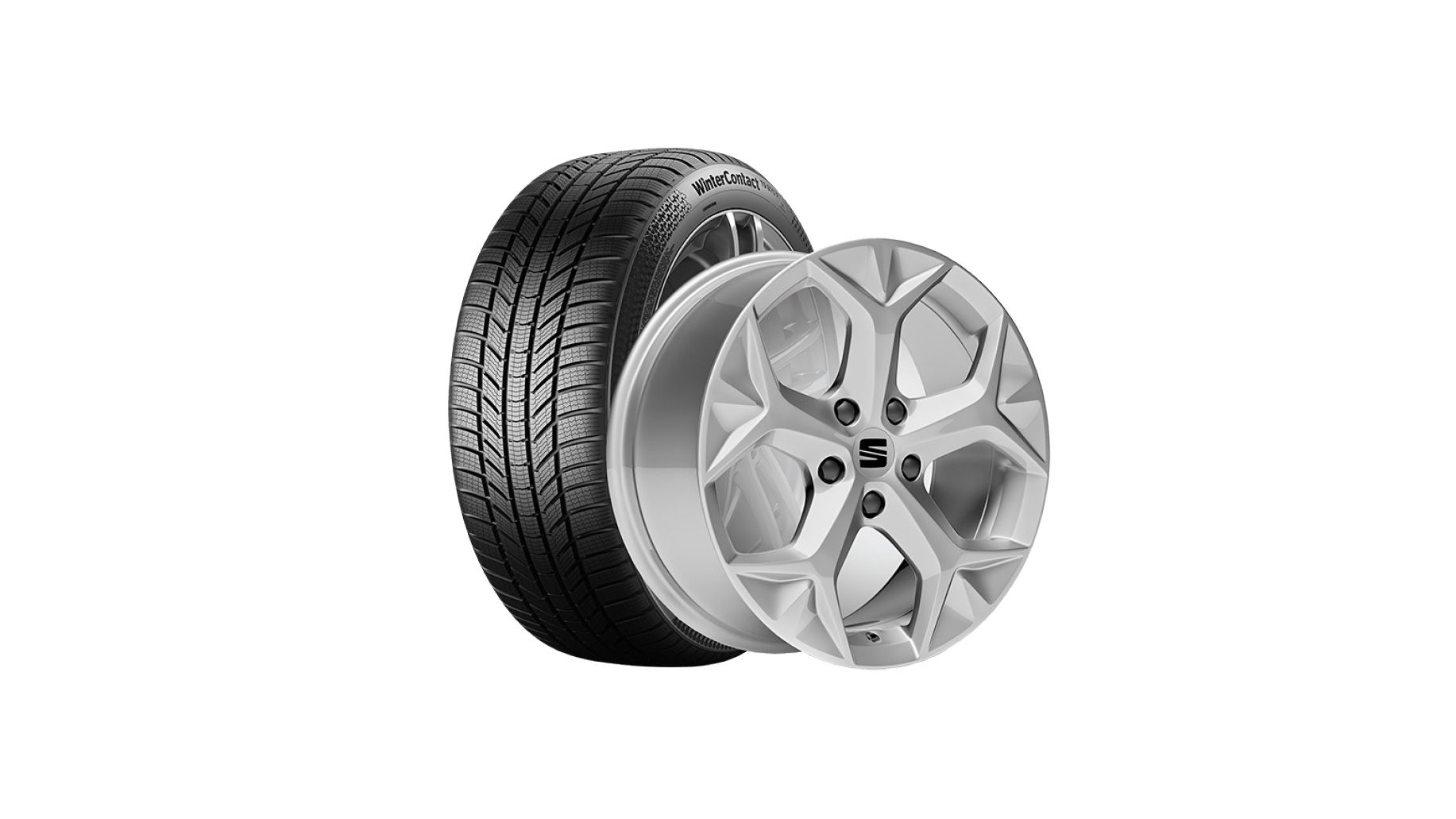 SEAT Winterkompletträder Flake 17 Zoll Silber für den SEAT Tarraco.
